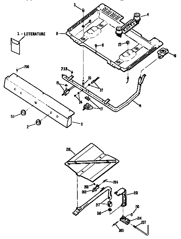 Kenmore 3627115890 burner and gas diagram