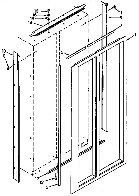KitchenAid KSSS36DAX00 cabinet trims and breaker trim diagram