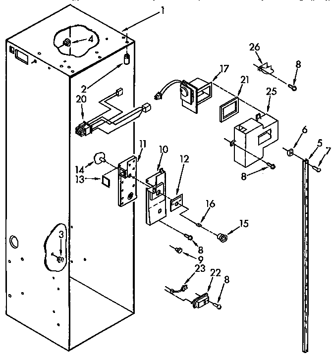KitchenAid KSSS36DAX00 refrigerator liner diagram