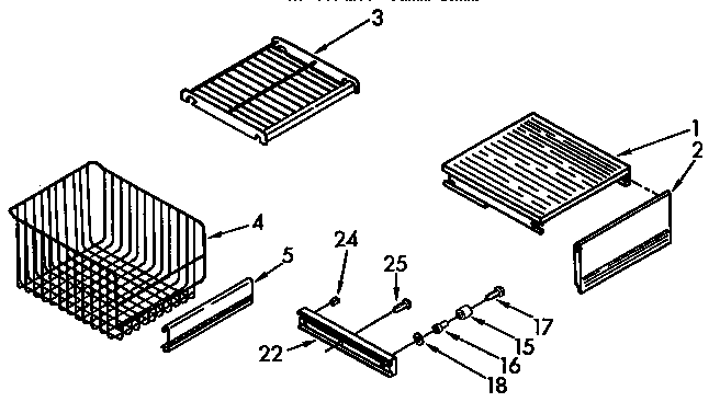 KitchenAid KSSS36DAX00 freezer shelf diagram