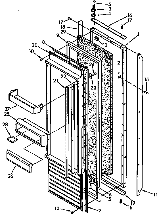 KitchenAid KSSS36DAX00 refrigerator door diagram