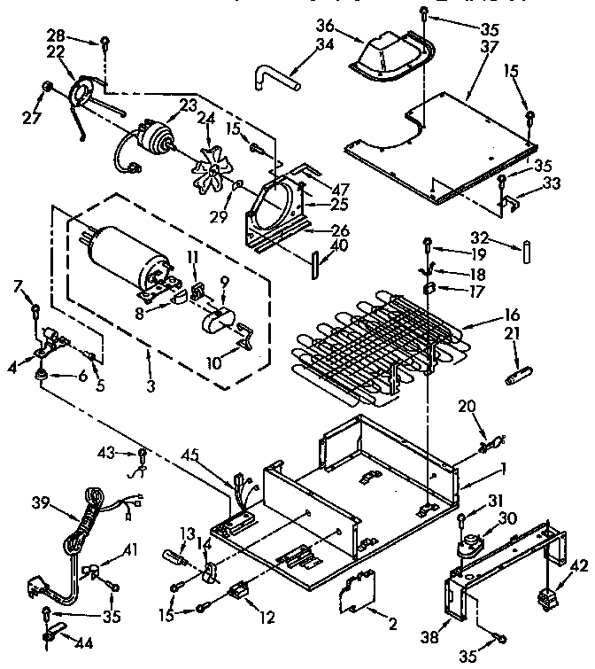 KitchenAid KSSS36DAX00 upper unit diagram