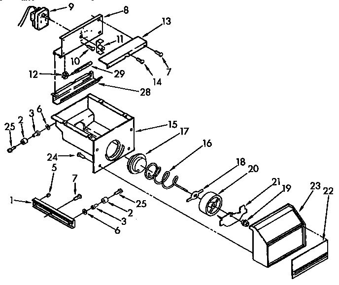 KitchenAid KSSS36DAX00 ice container diagram