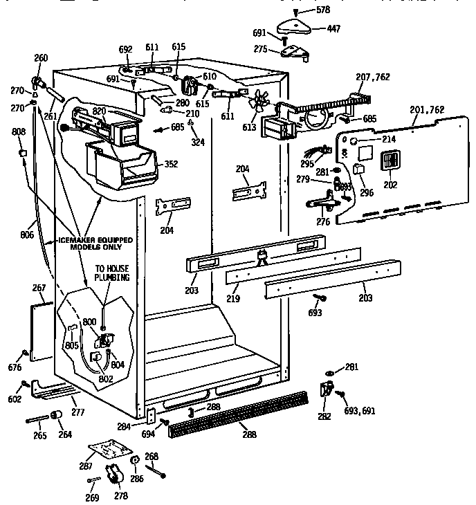 Kenmore 3639631587 cabinet diagram