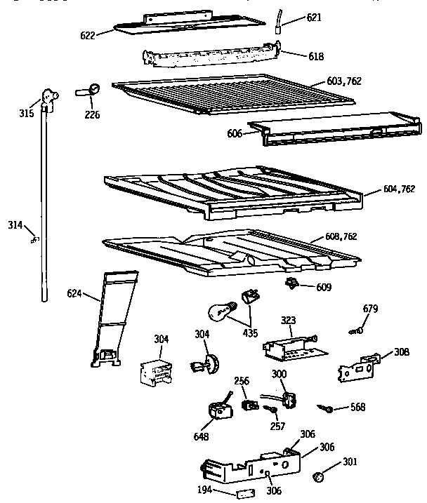 Kenmore 3639631587 compartment separator diagram