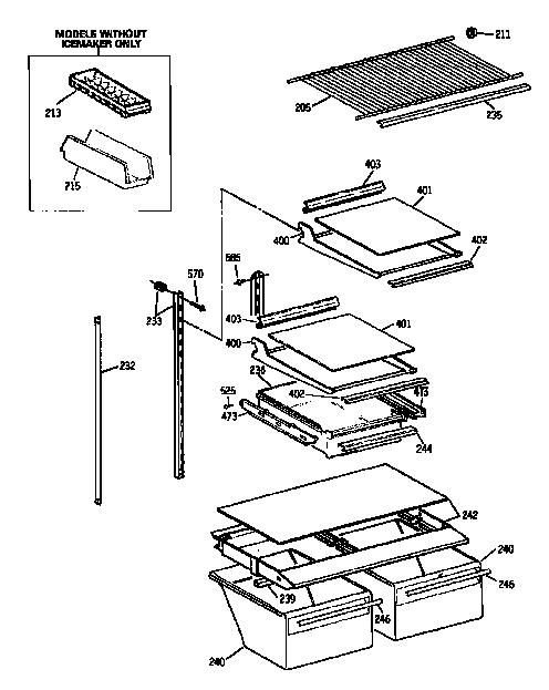 Kenmore 3639638715 shelf diagram