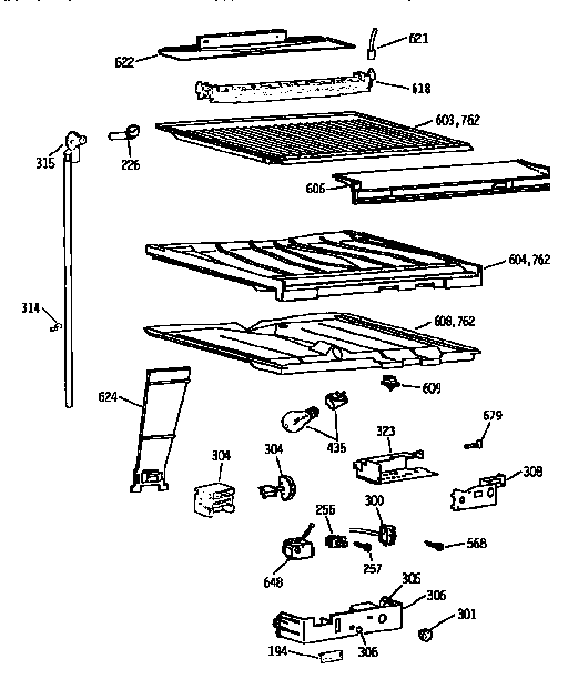 Kenmore 3639638715 compartment separator diagram