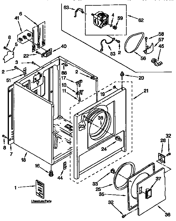 Kenmore 11096551210 cabinet diagram