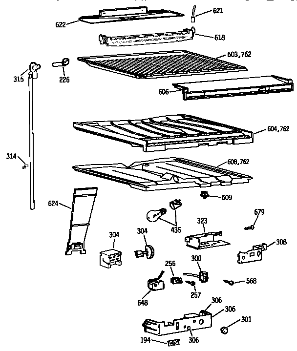 Kenmore 3639738515 compartment separator diagram