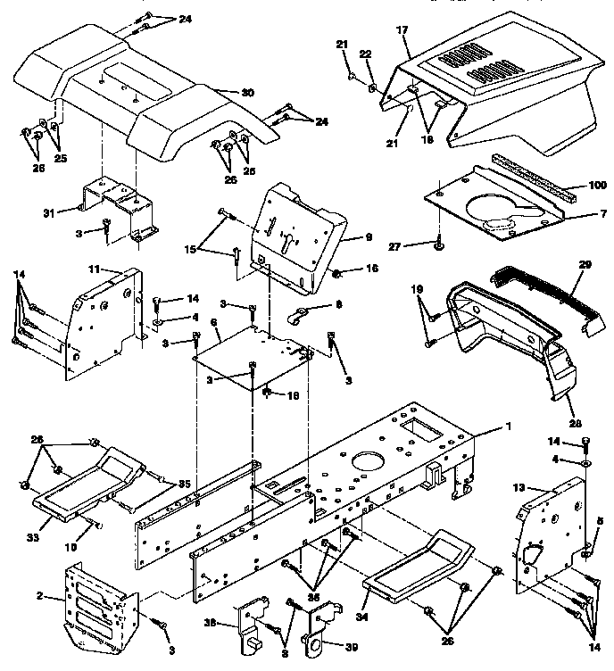 Craftsman 917257573 chassis and enclosures diagram