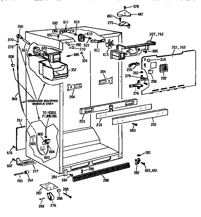 Kenmore 3639641724 cabinet diagram