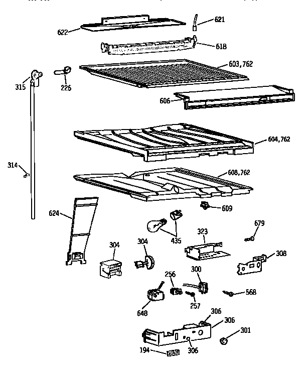 Kenmore 3639641724 compartment separator diagram