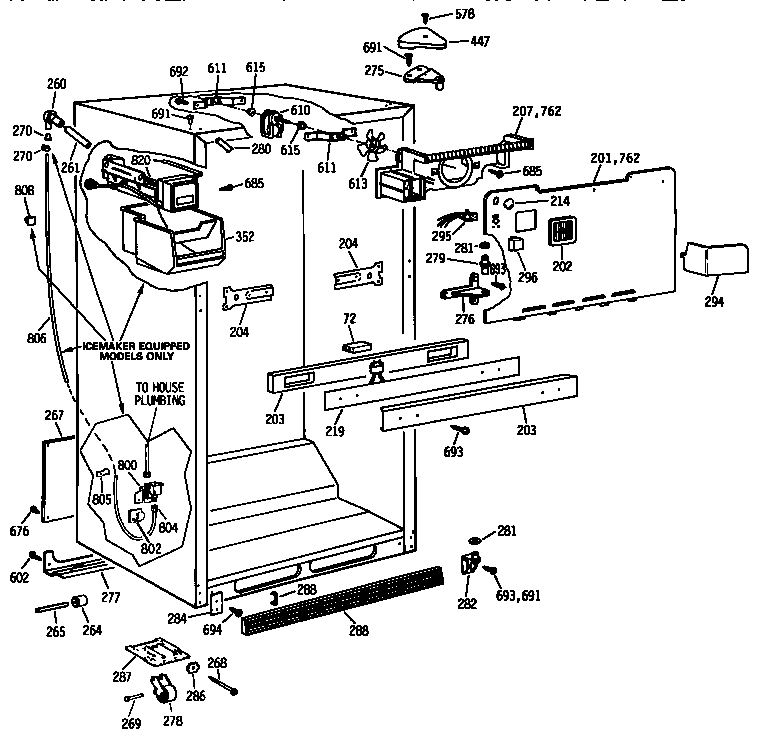Kenmore 3639735789 cabinet diagram