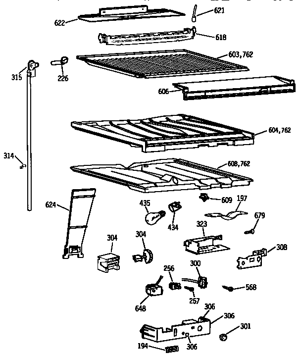 Kenmore 3639735789 compartment separator diagram