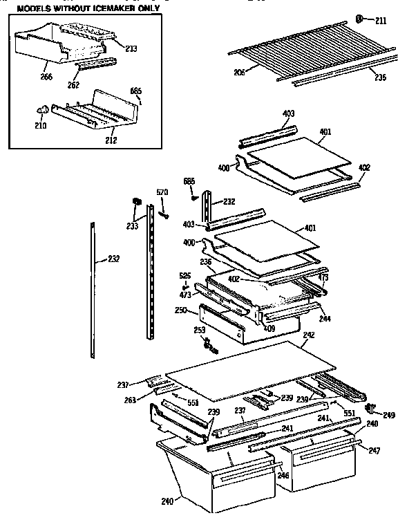 Kenmore 3639634729 shelf diagram
