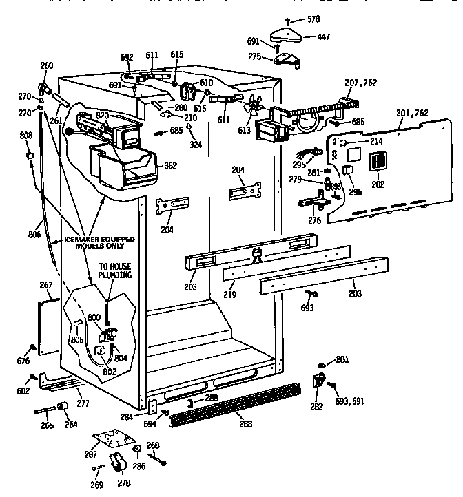 Kenmore 3639642884 cabinet diagram