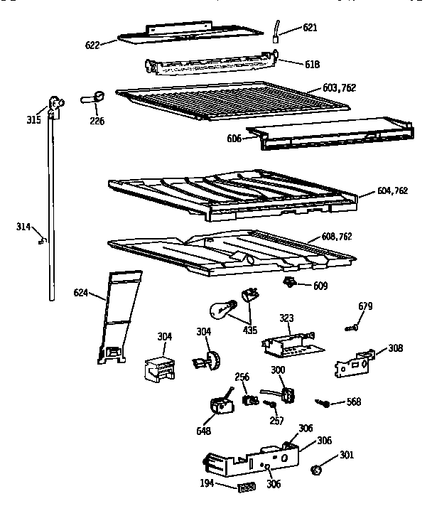 Kenmore 3639642884 compartment separator diagram