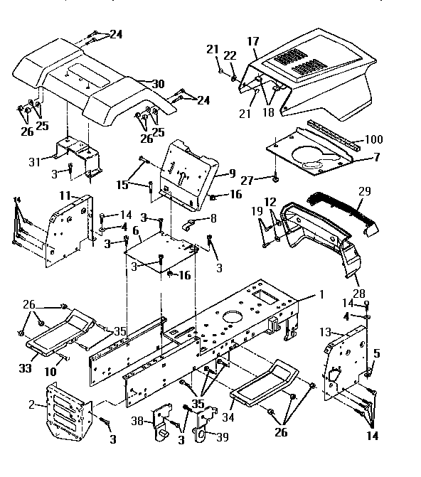 Craftsman 917257644 chassis and enclosures diagram