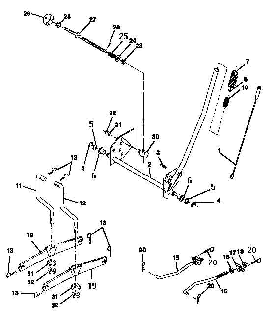 Craftsman 917257644 mower lift diagram