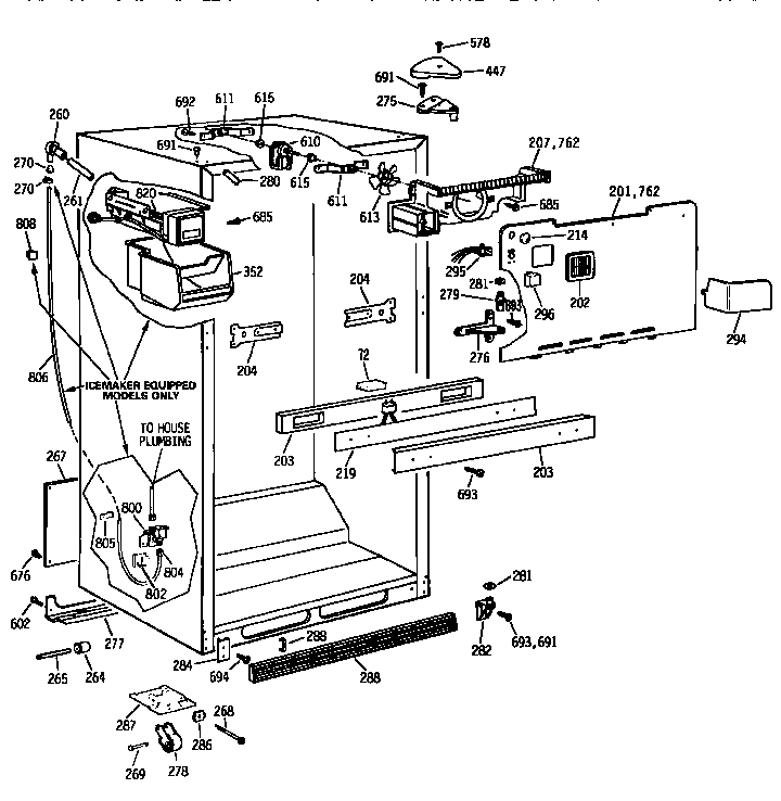 Kenmore 3639632756 cabinet diagram