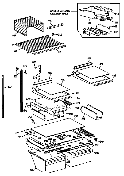 Kenmore 3639632756 shelf diagram