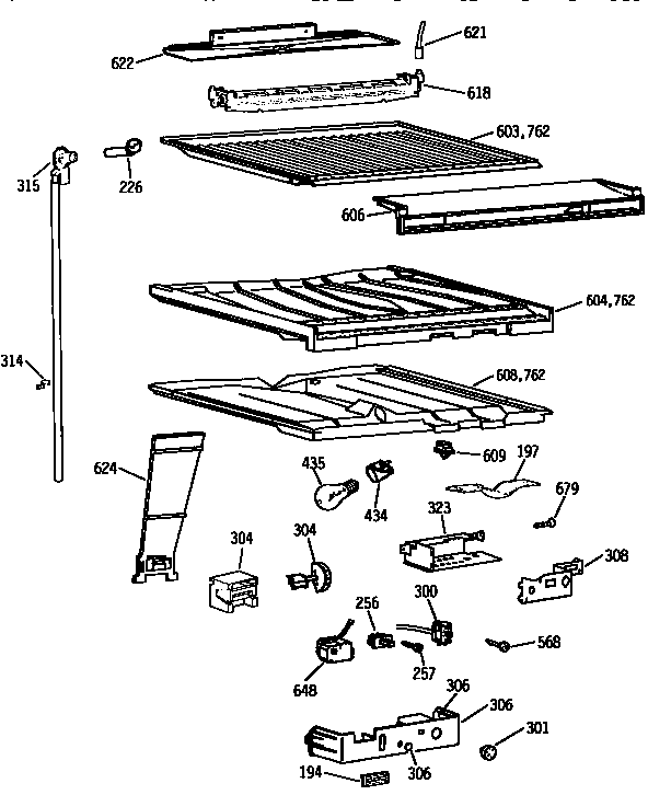 Kenmore 3639632756 compartment separator diagram