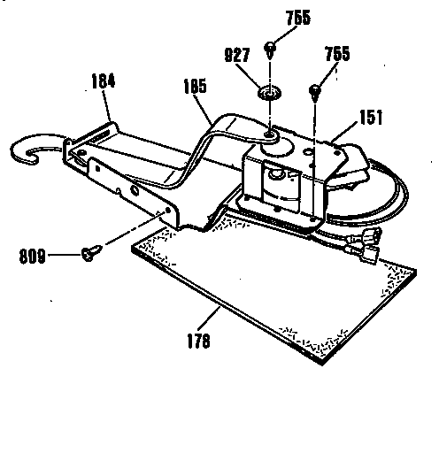 Kenmore 9114674591 door lock section diagram