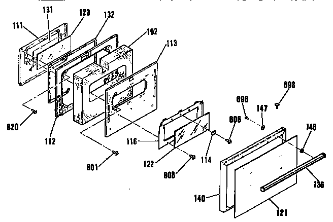 Kenmore 9114674591 door section diagram