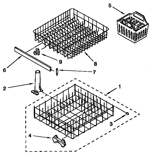 Kenmore 6651644591 dishrack diagram
