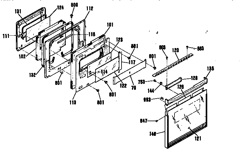 Kenmore 9114042593 electric built-in oven diagram