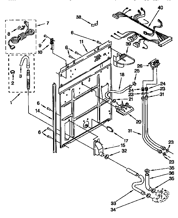Kenmore 11092561100 rear panel diagram