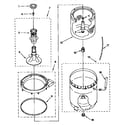 Kenmore 11092561800 agitator, basket and tub diagram