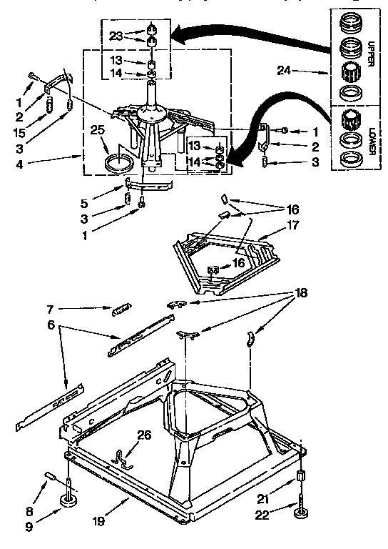 Kenmore 11092561100 machine base diagram
