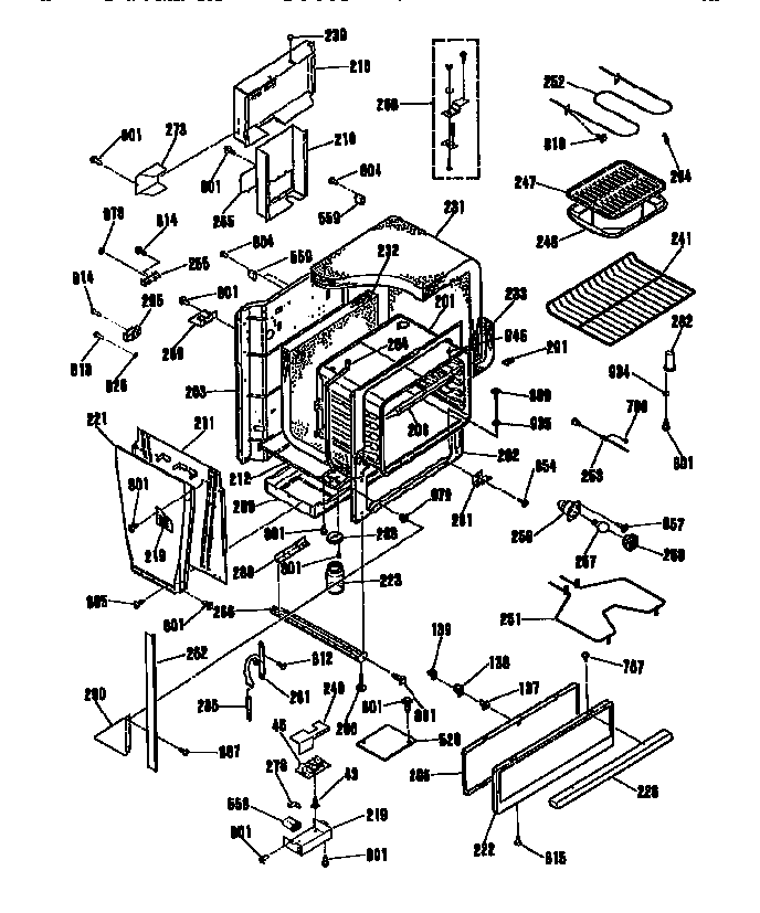 Kenmore 9114694590 oven body section diagram