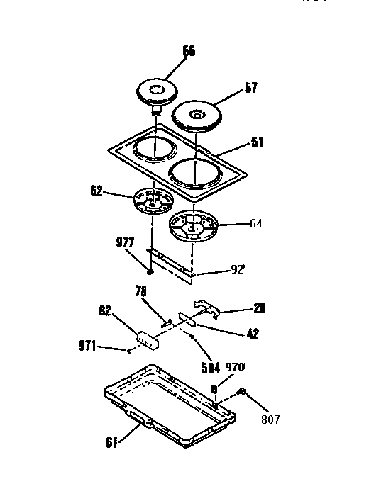 Kenmore 9114694590 electric hob element module kit diagram
