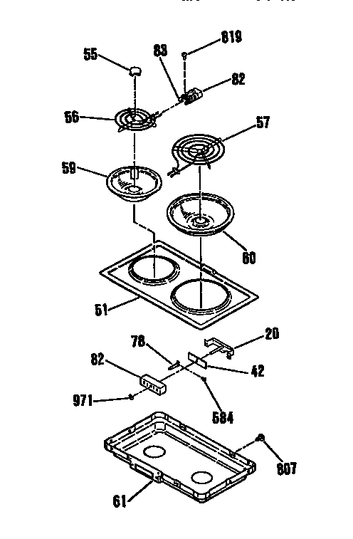 Kenmore 9114694590 electric coil module kit diagram