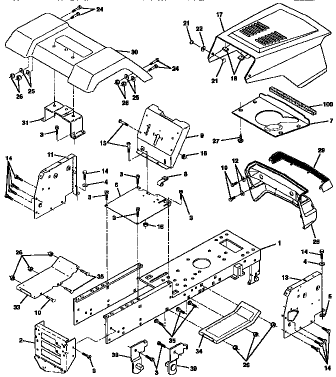Craftsman 917257632 chassis and enclosures diagram