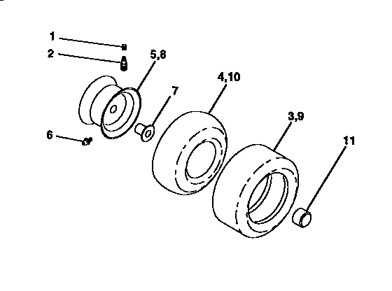 Craftsman 917257632 wheels and tires diagram