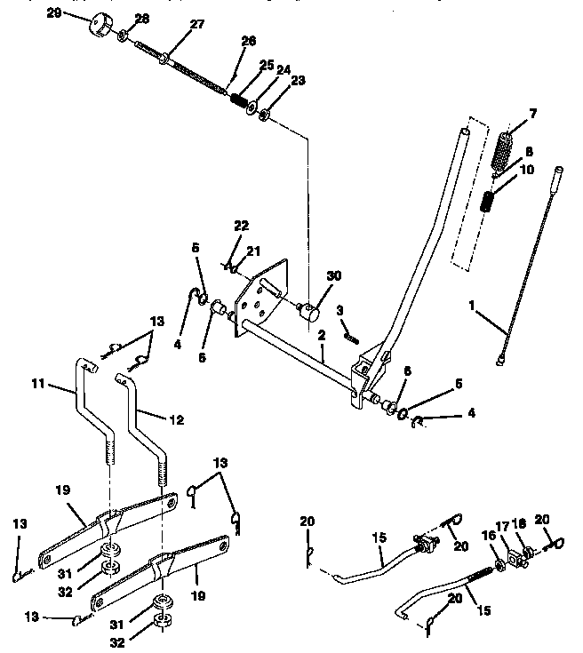 Craftsman 917257562 mower lift diagram