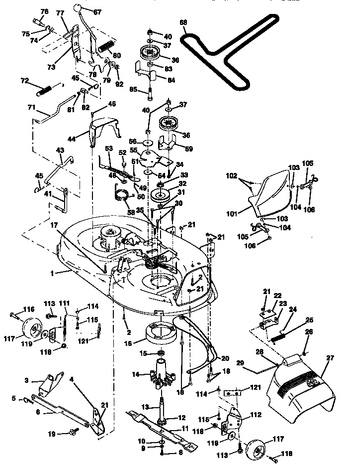 Craftsman 917257562 mower deck diagram