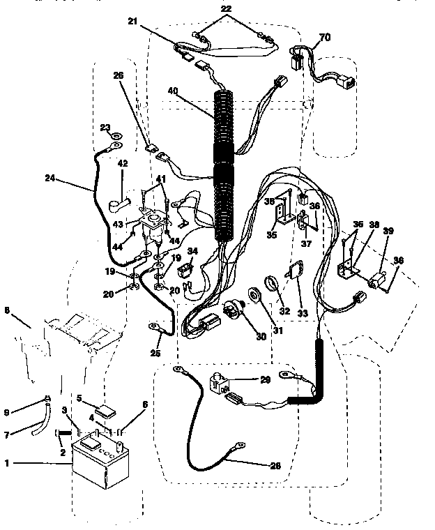 Craftsman 917257551 tractor electrical diagram