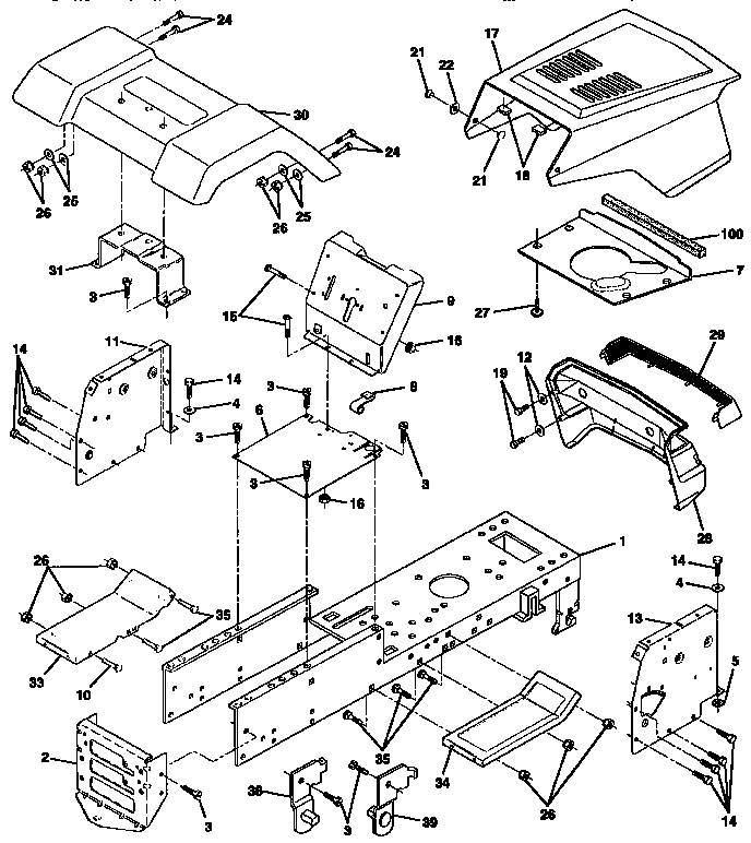 Craftsman 917257551 chassis and enclosures diagram