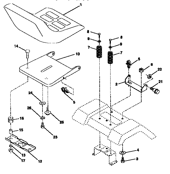 Craftsman 917257551 seat assembly diagram