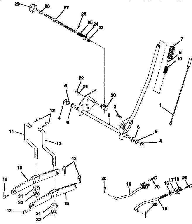 Craftsman 917257551 mower lift diagram