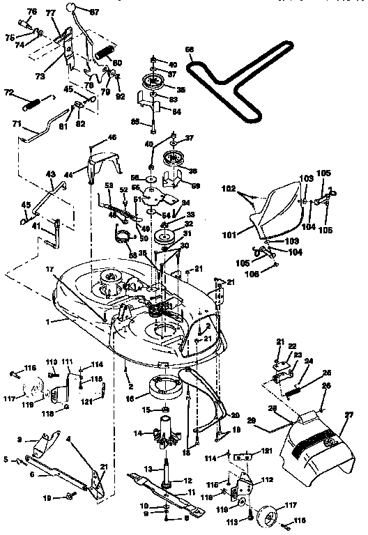 Craftsman 917257551 mower deck diagram