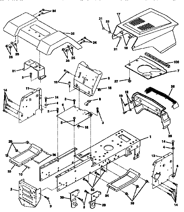 Craftsman 917257592 chassis and enclosures diagram