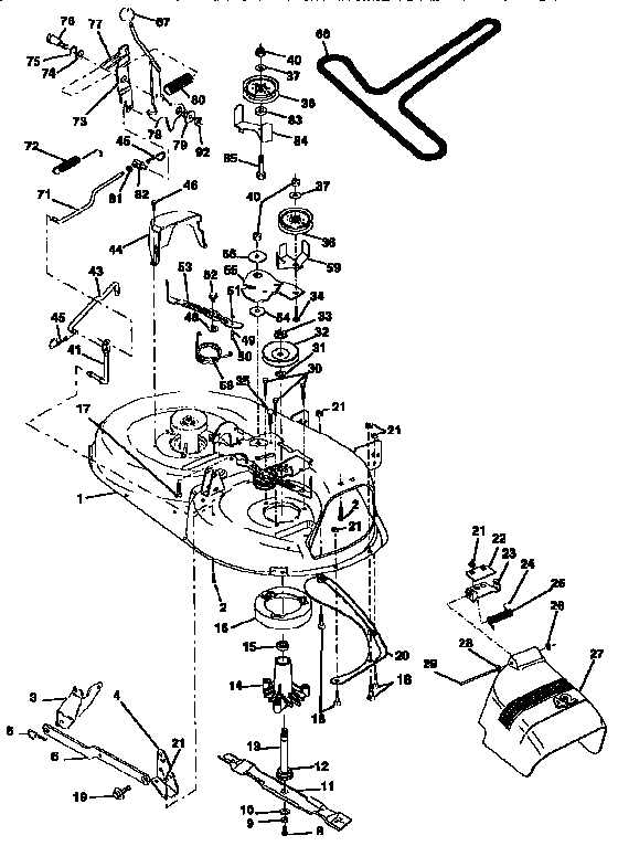 Craftsman 917257592 42"  mower diagram