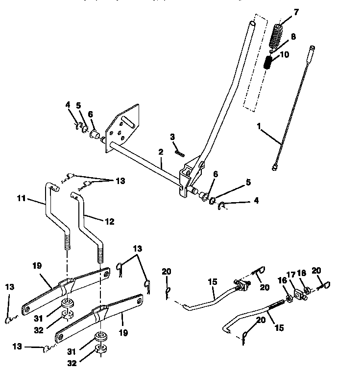 Craftsman 917257592 mower lift diagram