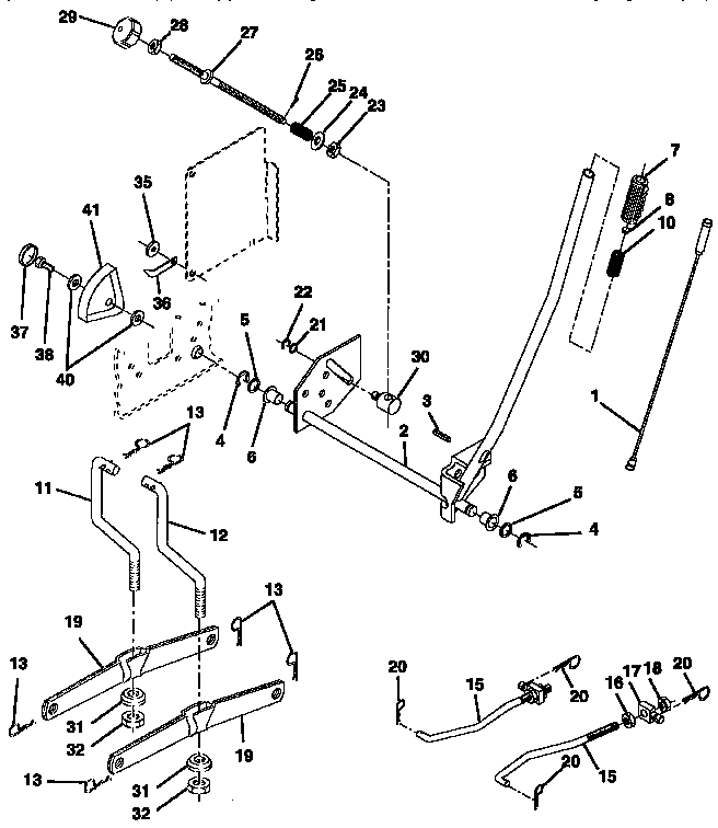 Craftsman 917257661 mower lift diagram