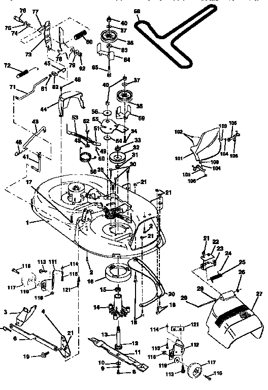 Craftsman 917257661 mower deck diagram